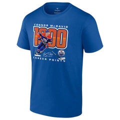 Connor McDavid Edmonton Oilers 1,000 Career Points T-Shirt -  NHL T-shirts
