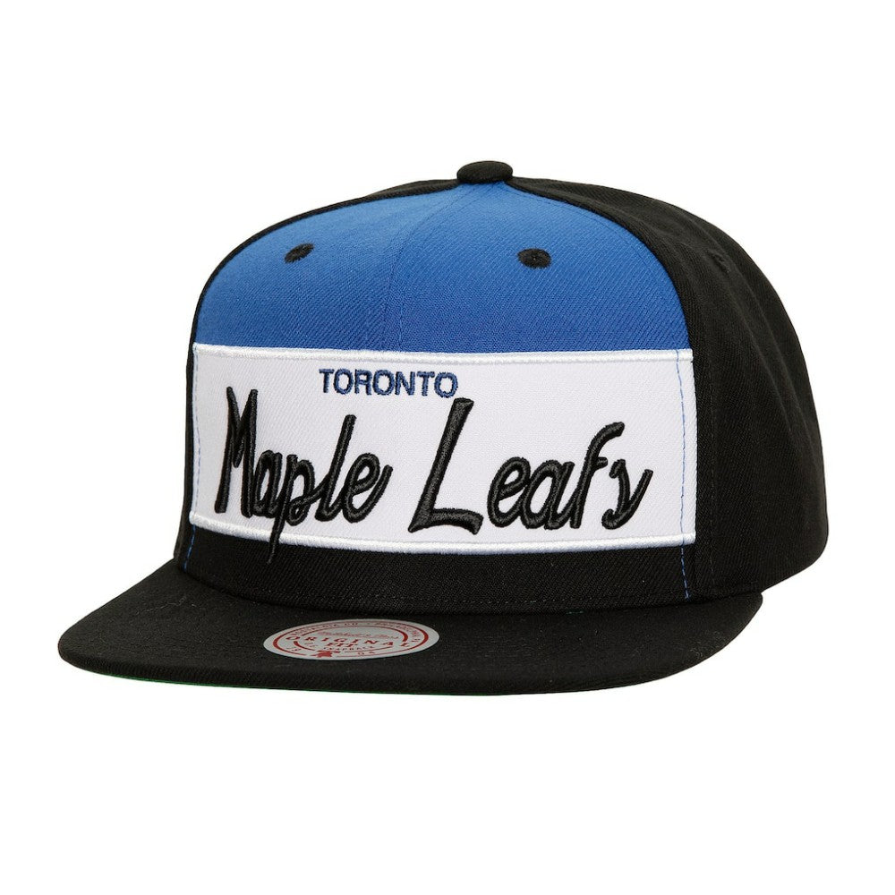 Toronto Maple Leafs Mitchell & Ness Retro Script Colorblock Snapback Hat -  NHL Hats