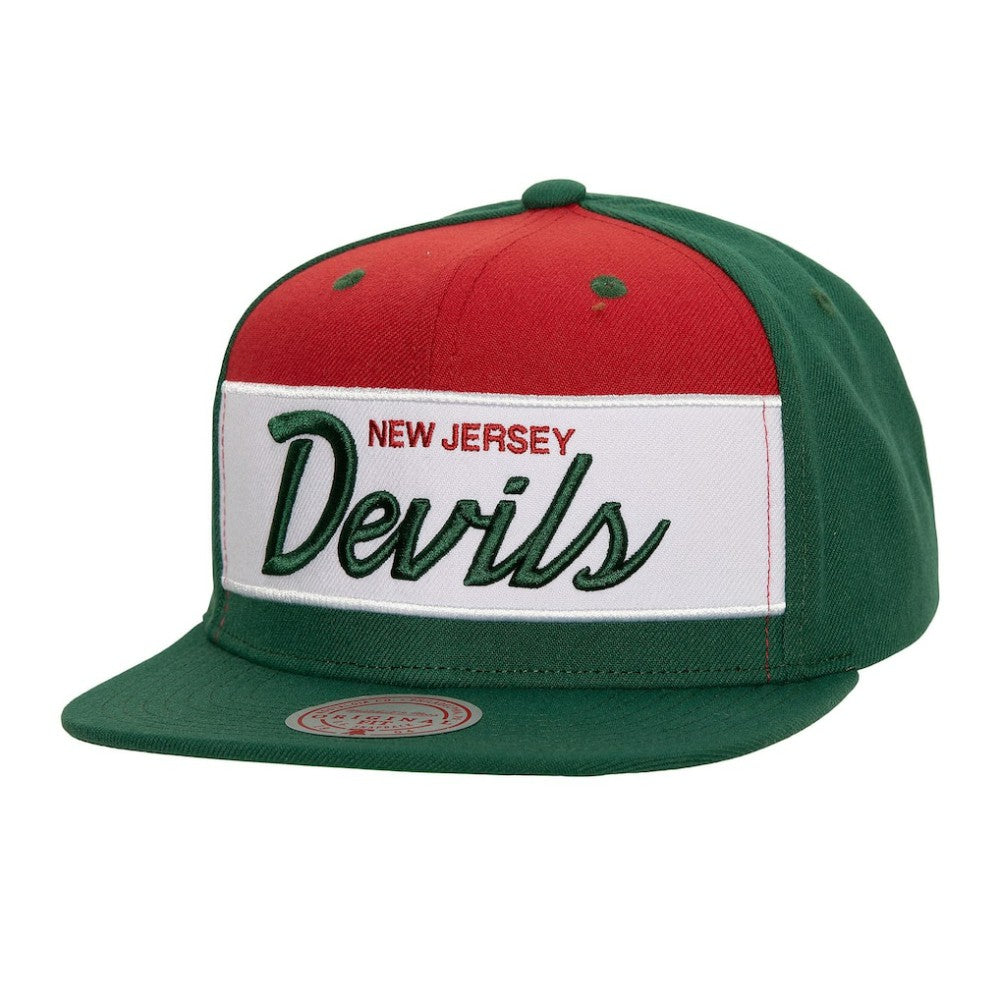 New Jersey Devils Mitchell & Ness Retro Script Colorblock Snapback Hat -  NHL Jerseys