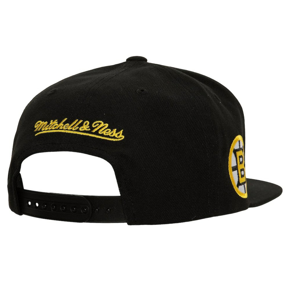 Boston Bruins Mitchell & Ness Retro Script Colorblock Snapback Hat -  NHL Hats