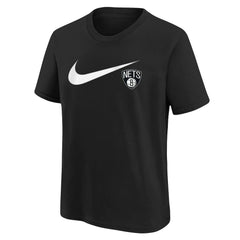 Black Brooklyn Nets Youth Swoosh T-Shirt | NBA