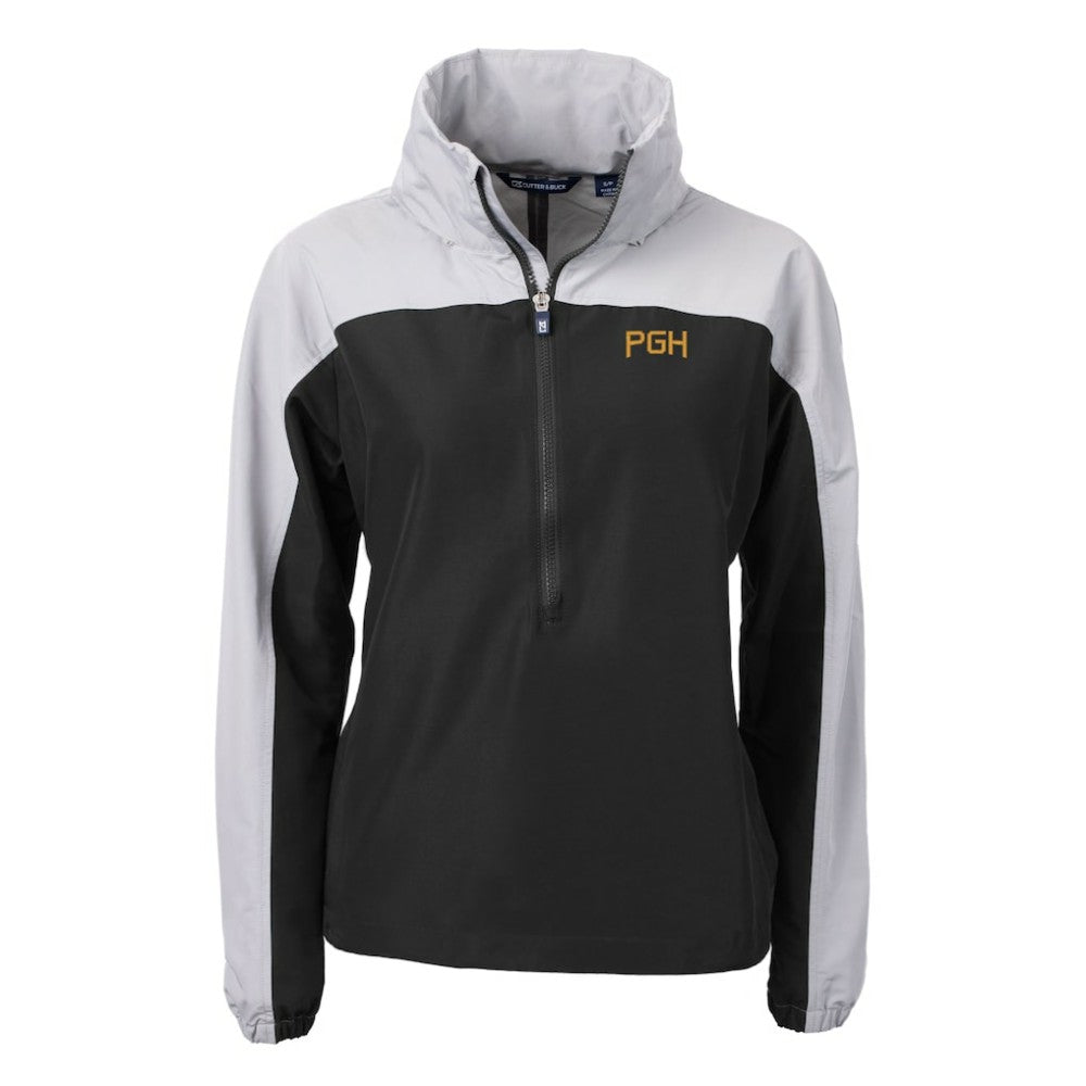 Pittsburgh Pirates Cutter & Buck Women's City Connect Charter Eco Recycled Half-Zip Anorak Jacket - MLB Jackets