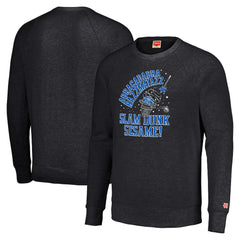 Charcoal Orlando Magic Homage Unisex Slam Dunk Sesame Tri-Blend Crew Raglan Pullover Sweatshirt | NBA