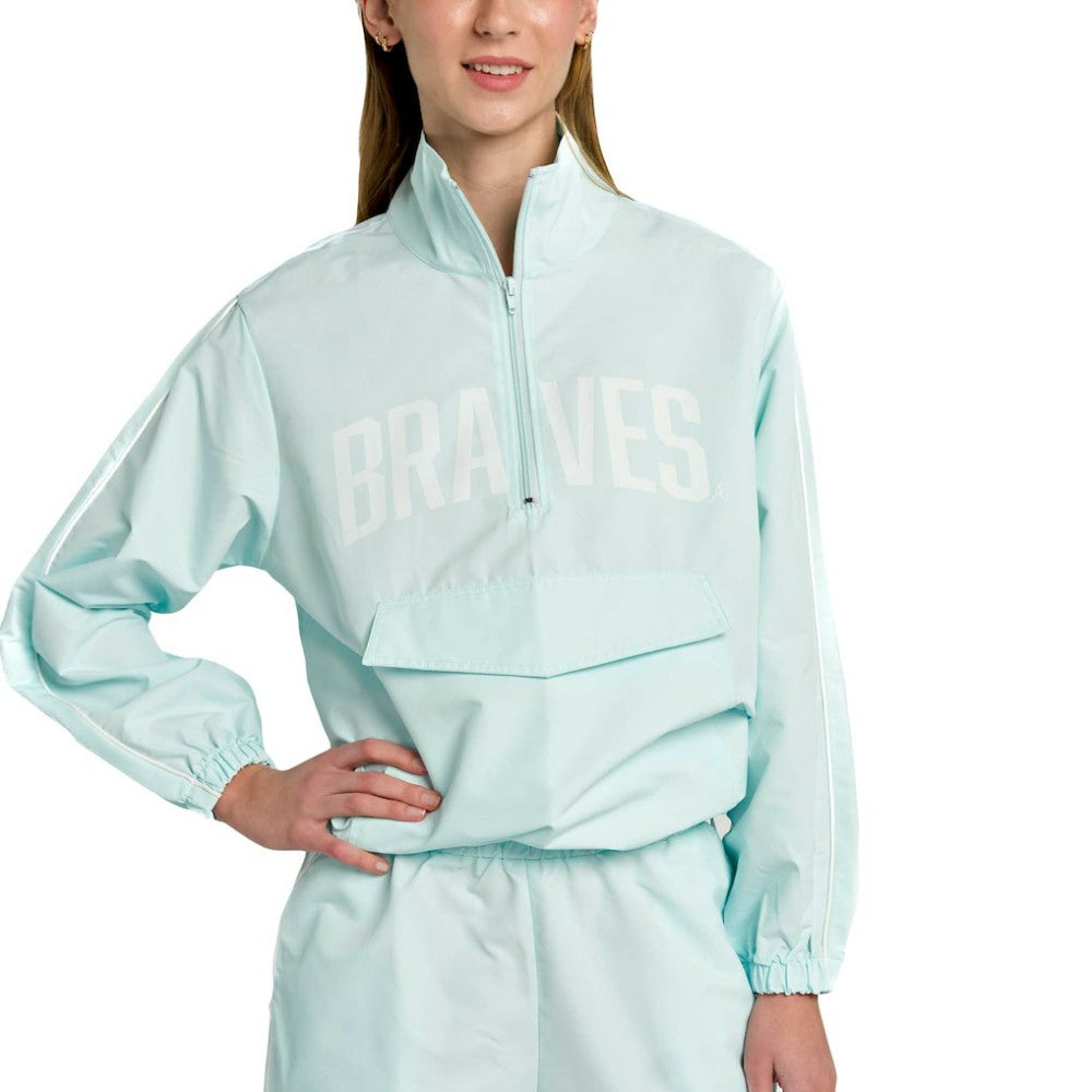 Atlanta Braves Lusso Women's Parker Half-Zip Jacket - MLB Jackets