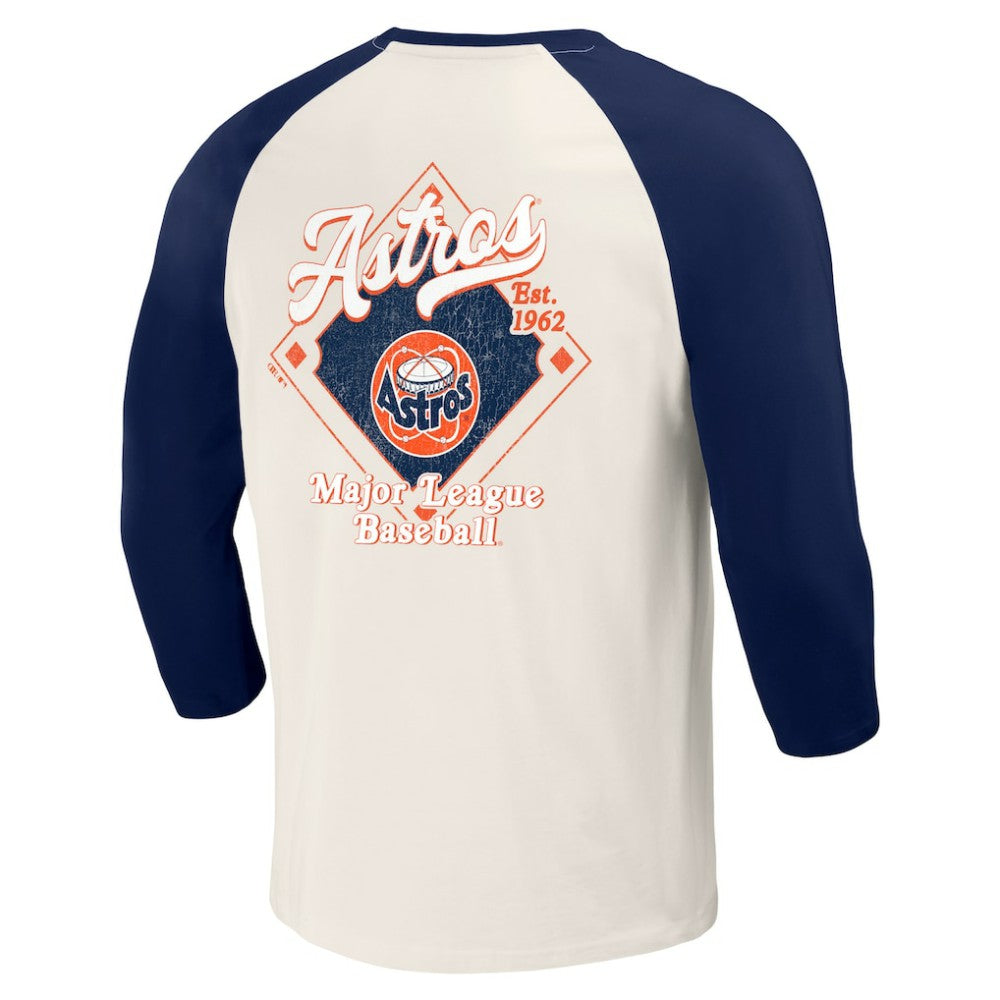Houston Astros Darius Rucker Collection by Fanatics Cooperstown Collection Raglan 3/4-Sleeve T-Shirt - MLB T-shirts