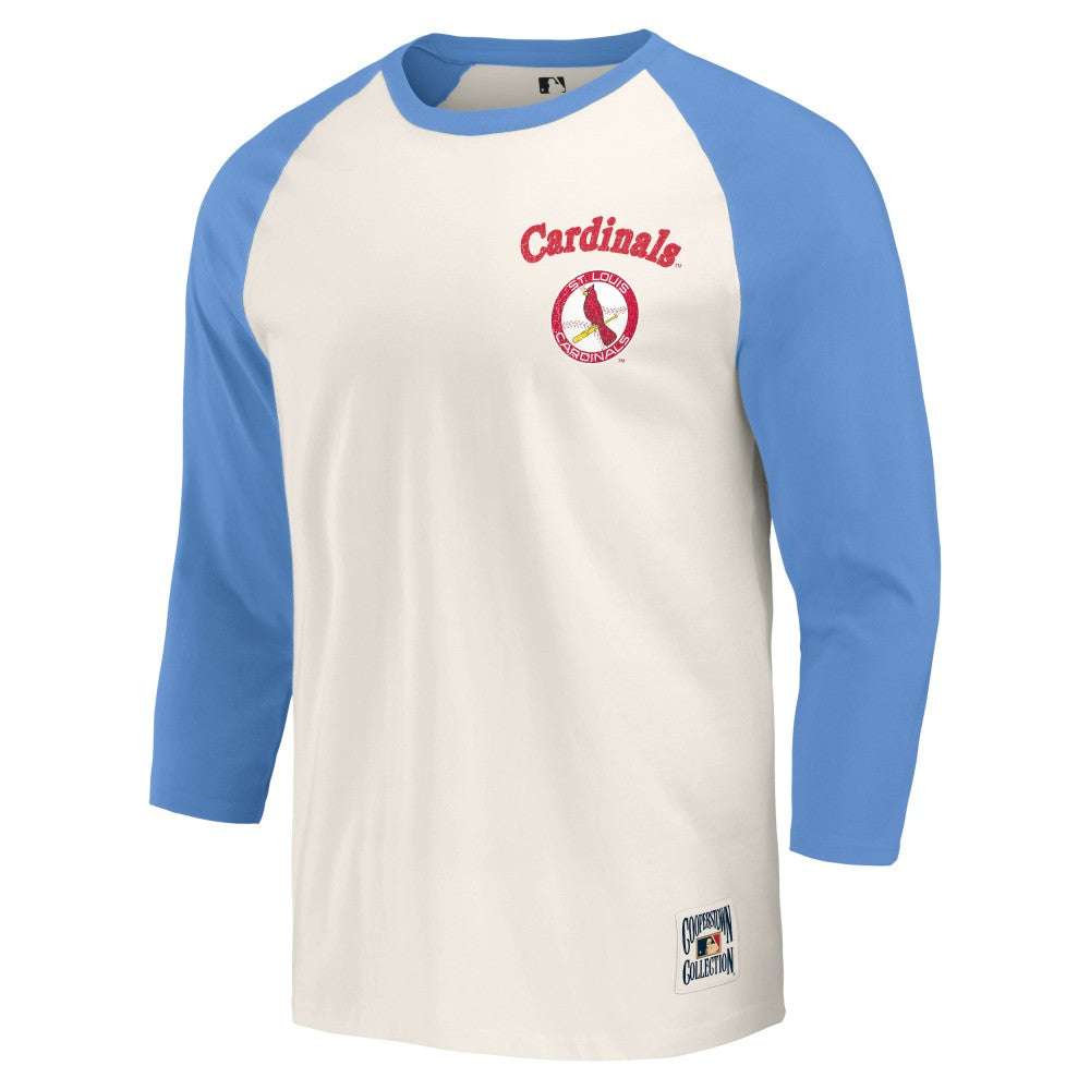 St. Louis Cardinals Darius Rucker Collection by Fanatics Cooperstown Collection Raglan 3/4-Sleeve T-Shirt - MLB T-shirts