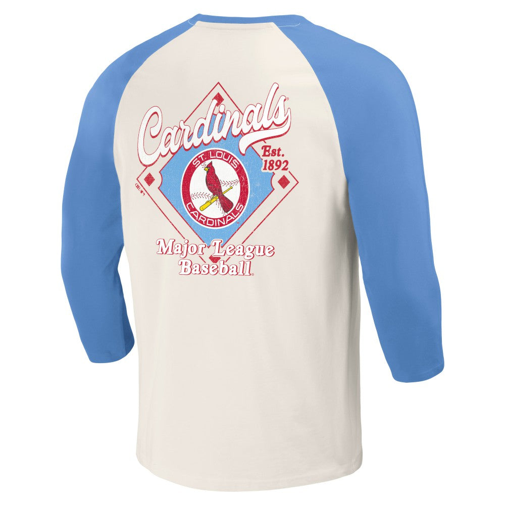 St. Louis Cardinals Darius Rucker Collection by Fanatics Cooperstown Collection Raglan 3/4-Sleeve T-Shirt - MLB T-shirts