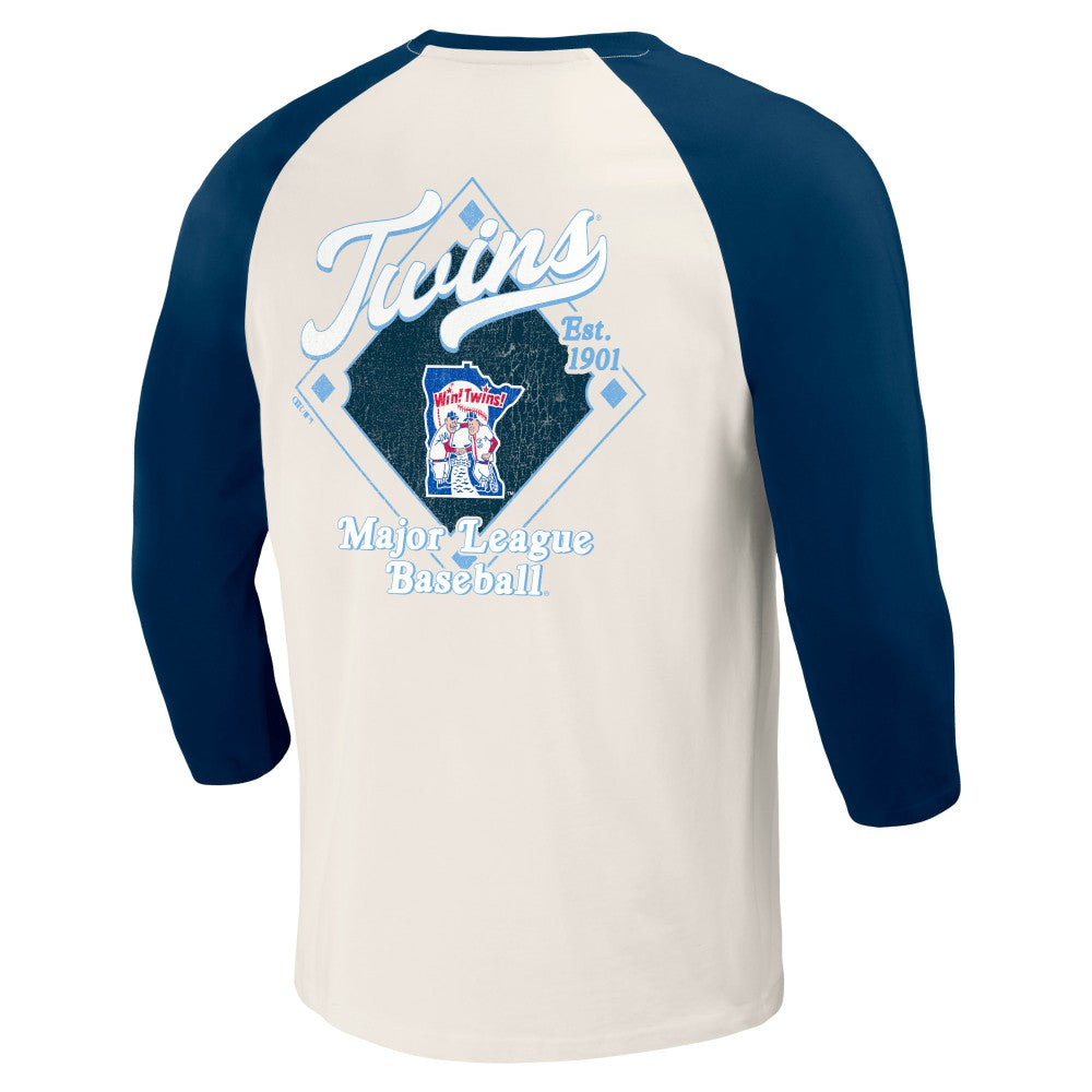 Minnesota Twins Darius Rucker Collection by Fanatics Cooperstown Collection Raglan 3/4-Sleeve T-Shirt - MLB T-shirts