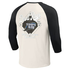 Tampa Bay Rays Darius Rucker Collection by Fanatics Cooperstown Collection Raglan 3/4-Sleeve T-Shirt - MLB T-shirts