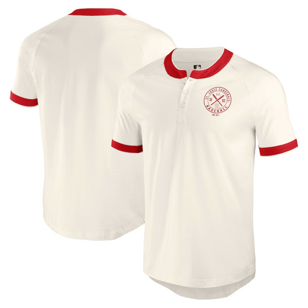 St. Louis Cardinals Darius Rucker Collection by Fanatics Henley Raglan T-Shirt - MLB T-shirts