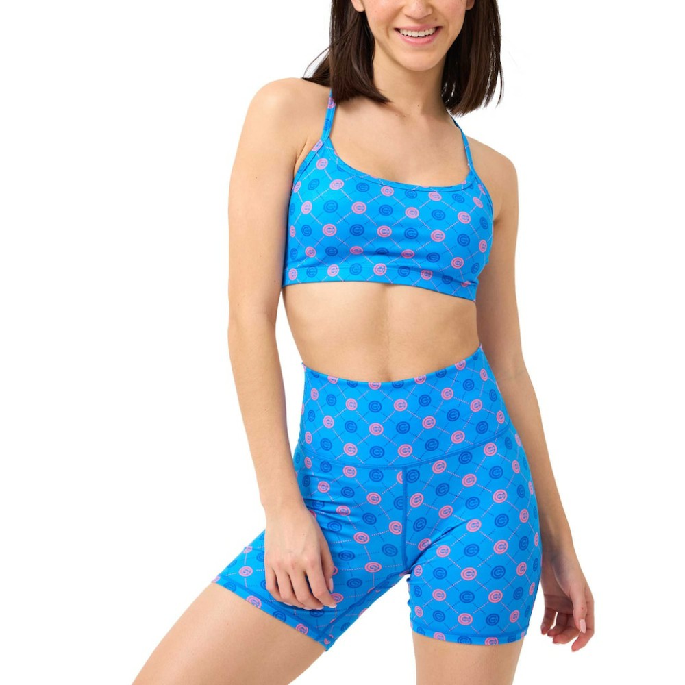 Chicago Cubs Terez Women's TLC Printed High-Waisted Bike Shorts - MLB Shorts