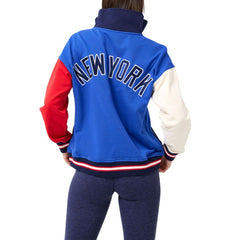 New York Yankees Terez Women's Classic Colorblock Quarter-Zip Sweatshirt - MLB Sweatshirts