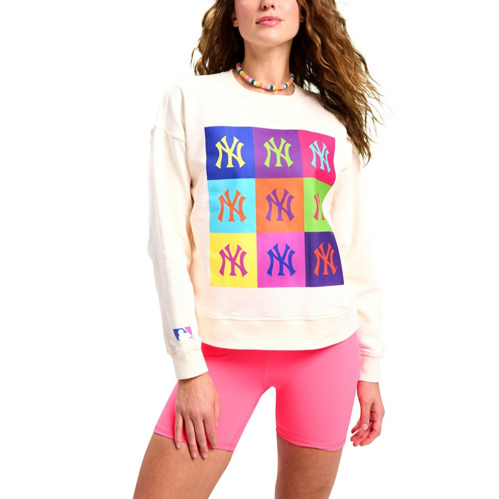 New York Yankees Terez Women's Classic Oversized Pullover Sweatshirt - MLB Pullover