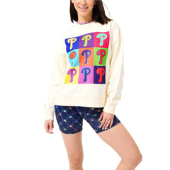 Philadelphia Phillies Terez Women's Classic Oversized Pullover Sweatshirt - MLB Pullover