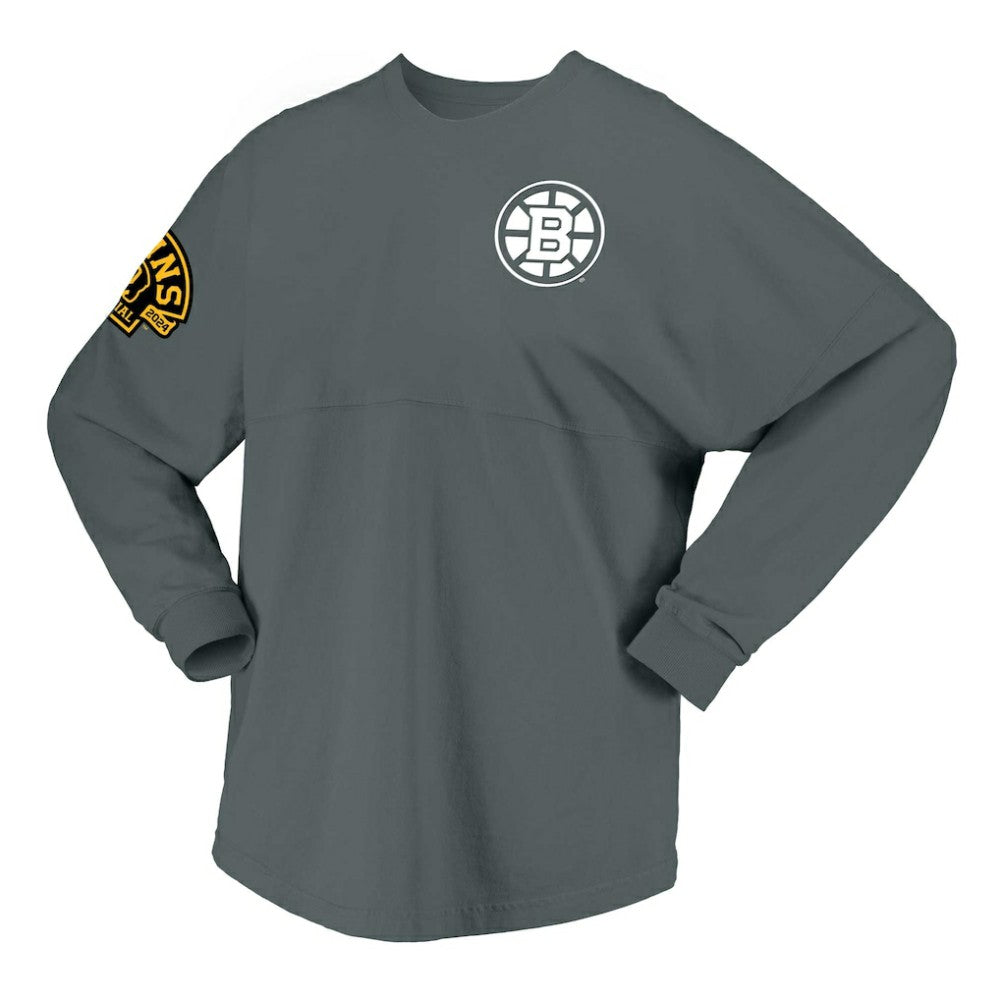 Boston Bruins Fanatics Women's 100th Anniversary Spirit Jersey T-Shirt -  NHL T-shirts