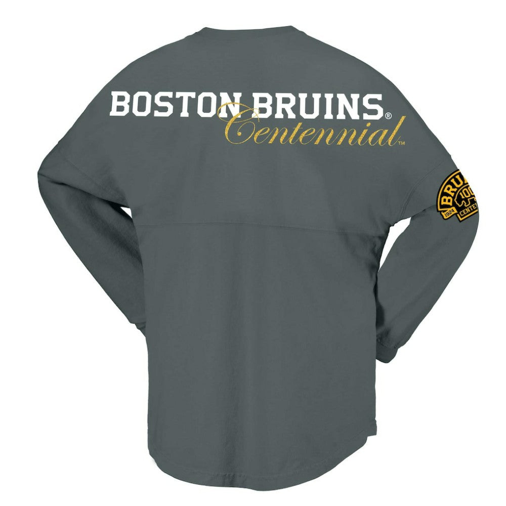 Boston Bruins Fanatics Women's 100th Anniversary Spirit Jersey T-Shirt -  NHL T-shirts