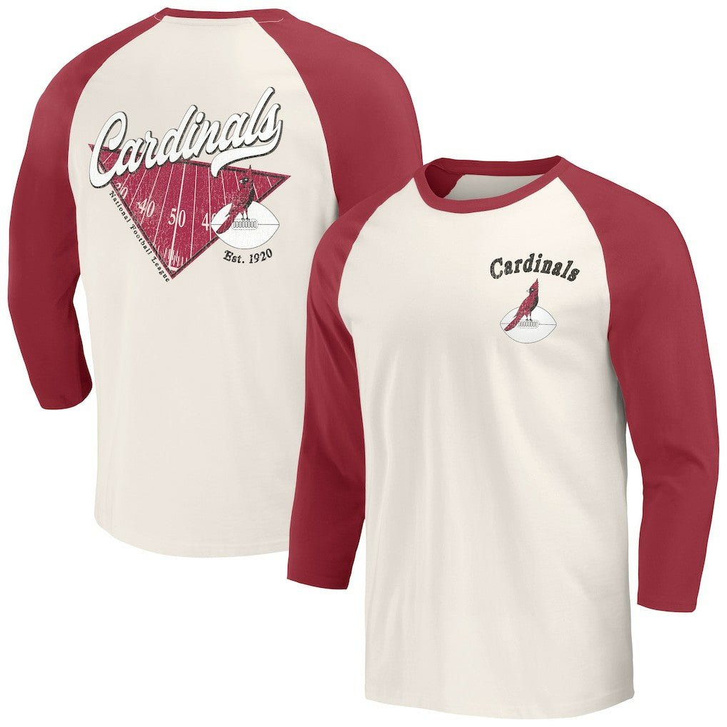 Arizona Cardinals Darius Rucker Collection Raglan 3/4 Sleeve T-Shirt | NFL Hot