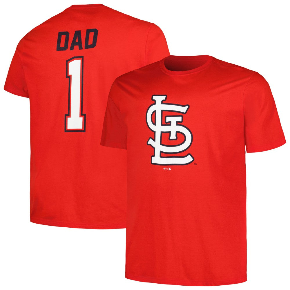 St. Louis Cardinals Profile Big & Tall #1 Dad T-Shirt - MLB T-shirts
