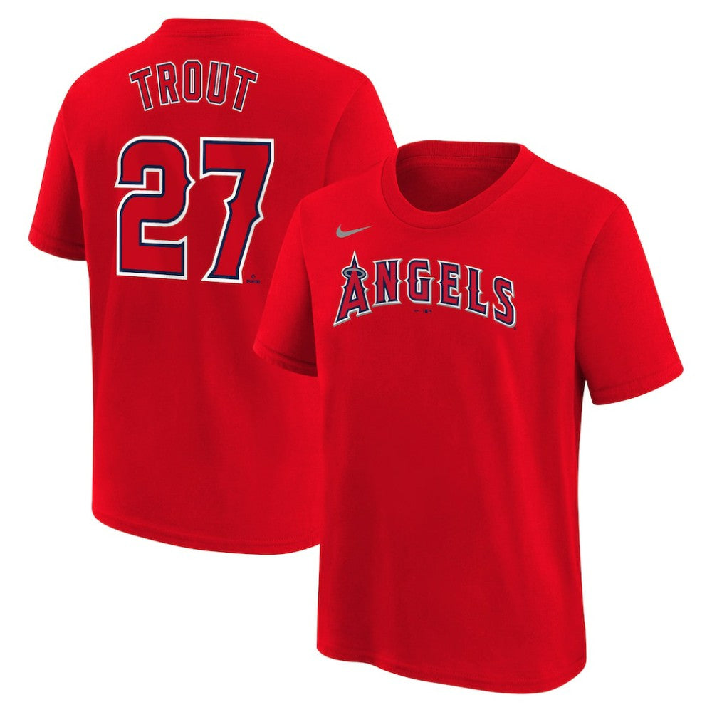 Mike Trout Los Angeles Angels Nike Youth Name & Number T-Shirt - MLB T-shirts