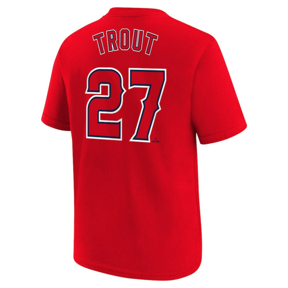 Mike Trout Los Angeles Angels Nike Youth Name & Number T-Shirt - MLB T-shirts