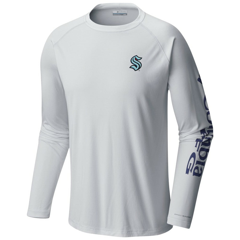 Seattle Kraken Columbia Terminal Tackle Omni-Shade Raglan Long Sleeve T-Shirt -  NHL T-shirts
