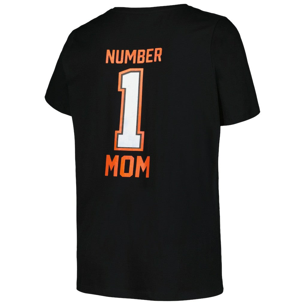 Cincinnati Bengals Women's Plus Size Mother's Day #1 Mom V-Neck T-Shirt | NFL New