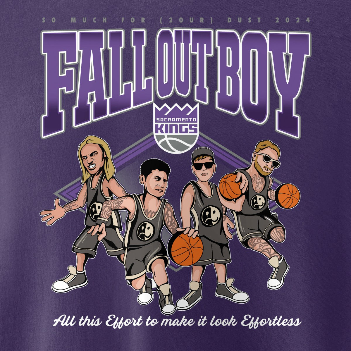 Purple Fall Out Boy x Sacramento Kings Unisex So Much For (2our) Dust Pullover Sweatshirt | NBA