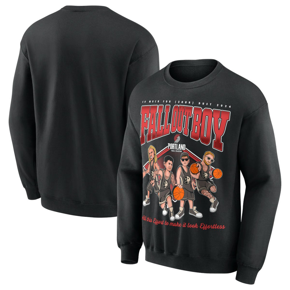 Black Fall Out Boy x Portland Trail Blazers Unisex So Much For (2our) Dust Pullover Sweatshirt | NBA