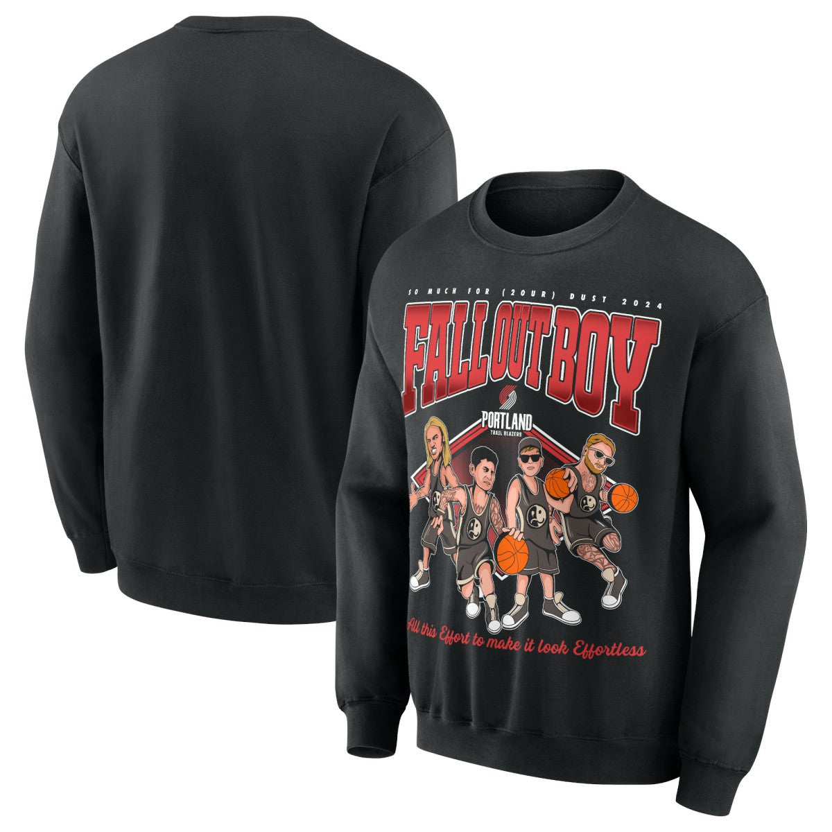 Black Fall Out Boy x Portland Trail Blazers Unisex So Much For (2our) Dust Pullover Sweatshirt | NBA