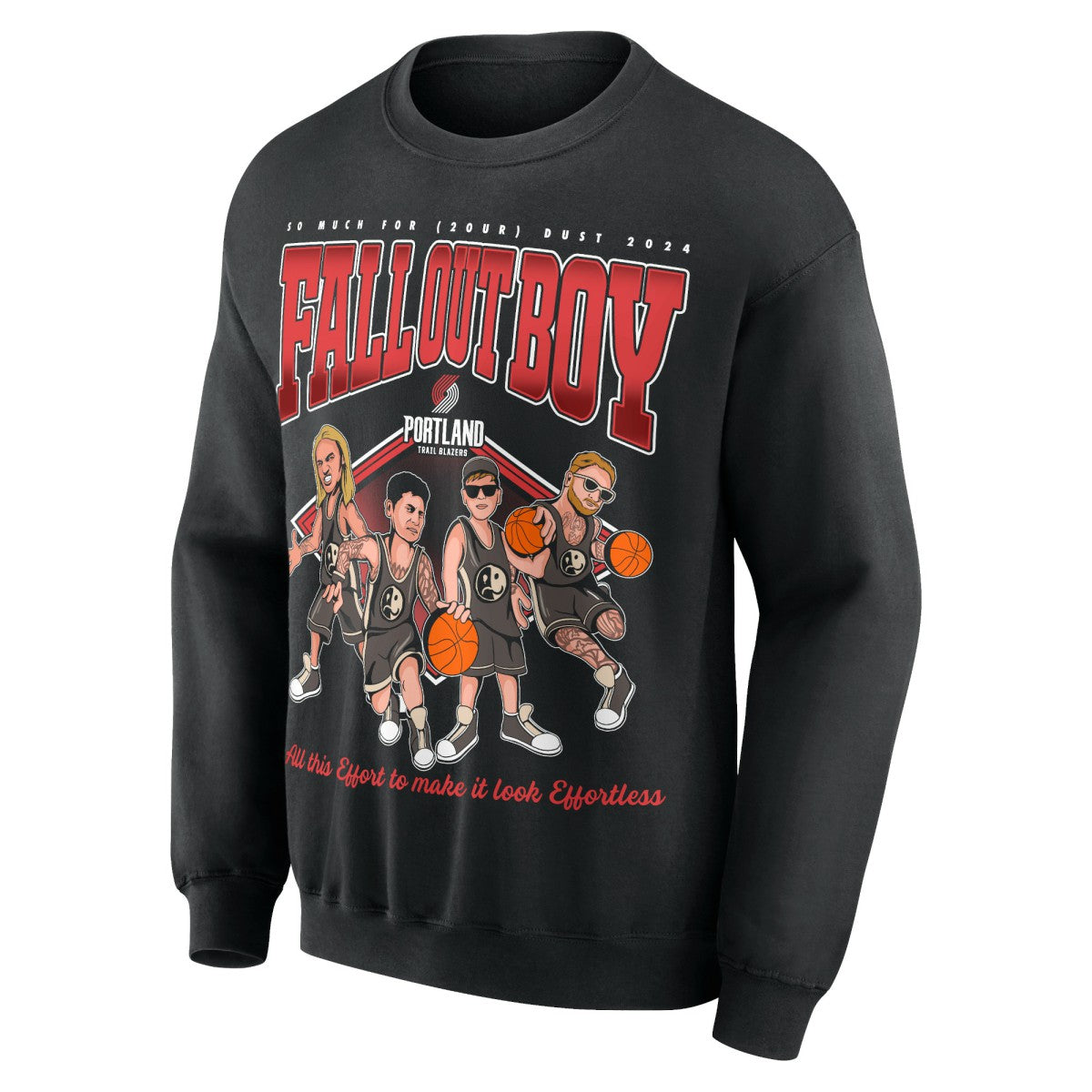 Black Fall Out Boy x Portland Trail Blazers Unisex So Much For (2our) Dust Pullover Sweatshirt | NBA