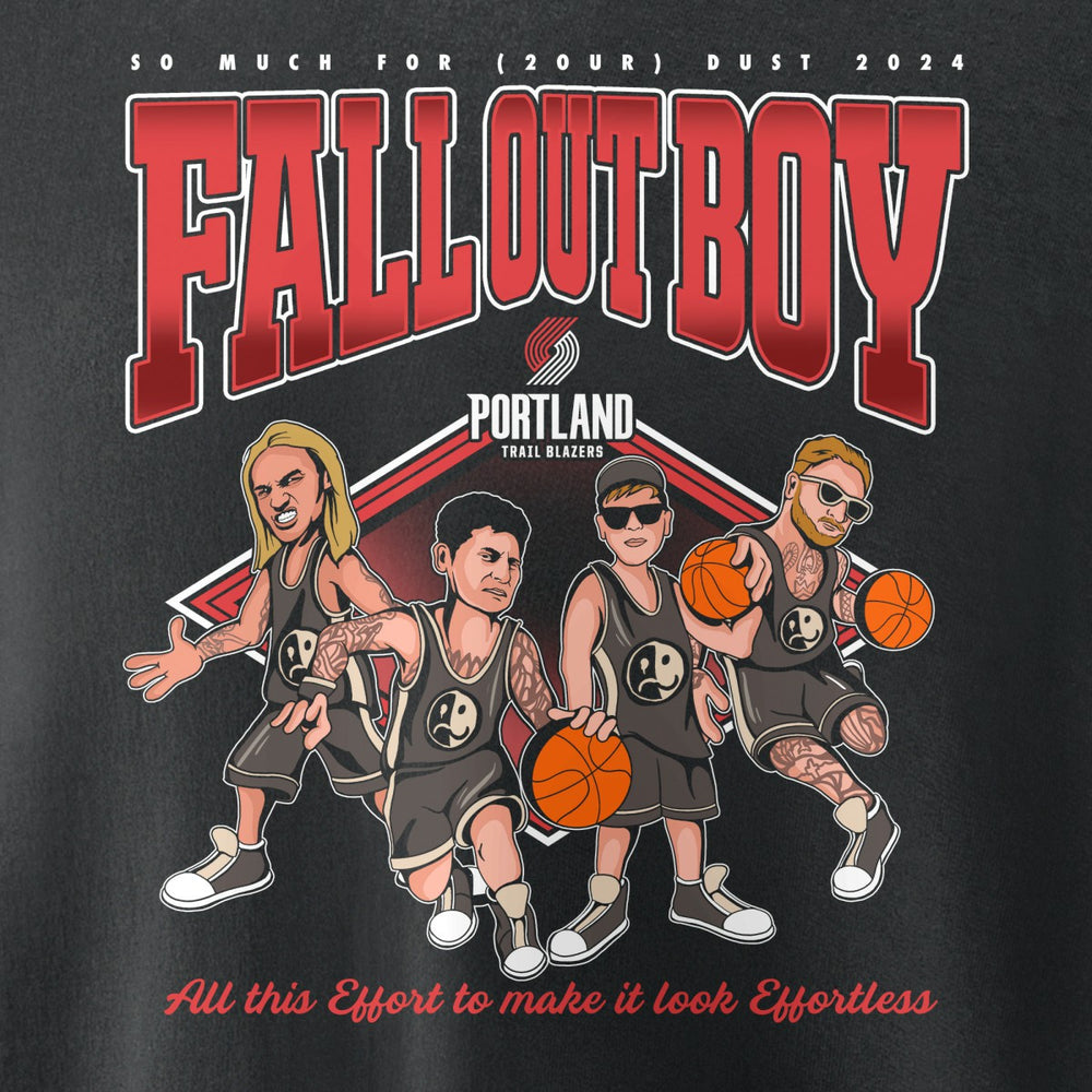 Black Fall Out Boy x Portland Trail Blazers Unisex So Much For (2our) Dust Pullover Sweatshirt | NBA