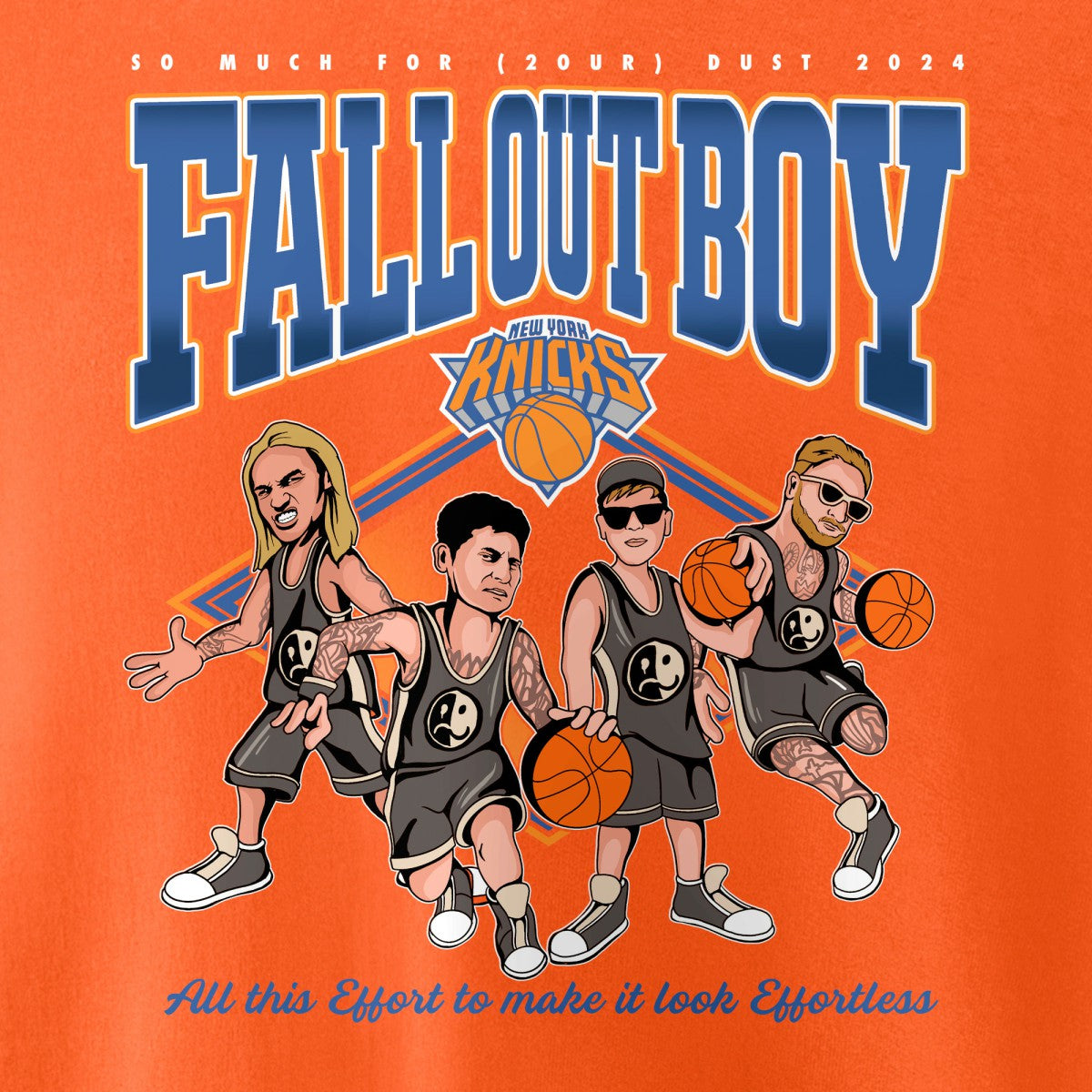 Orange Fall Out Boy x New York Knicks Unisex So Much For (2our) Dust Pullover Sweatshirt | NBA