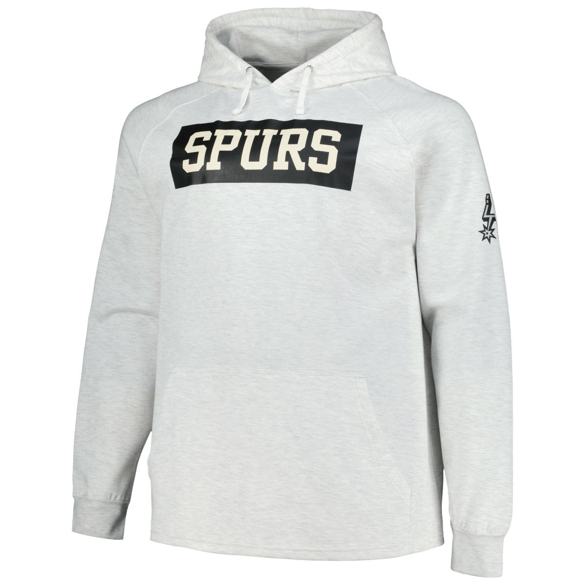 Ash San Antonio Spurs Big & Tall Raglan Tri-Blend Pullover Hoodie | NBA