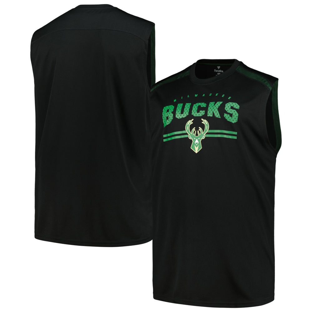 Black Milwaukee Bucks Big & Tall Birdseye Muscle Tank Top | NBA