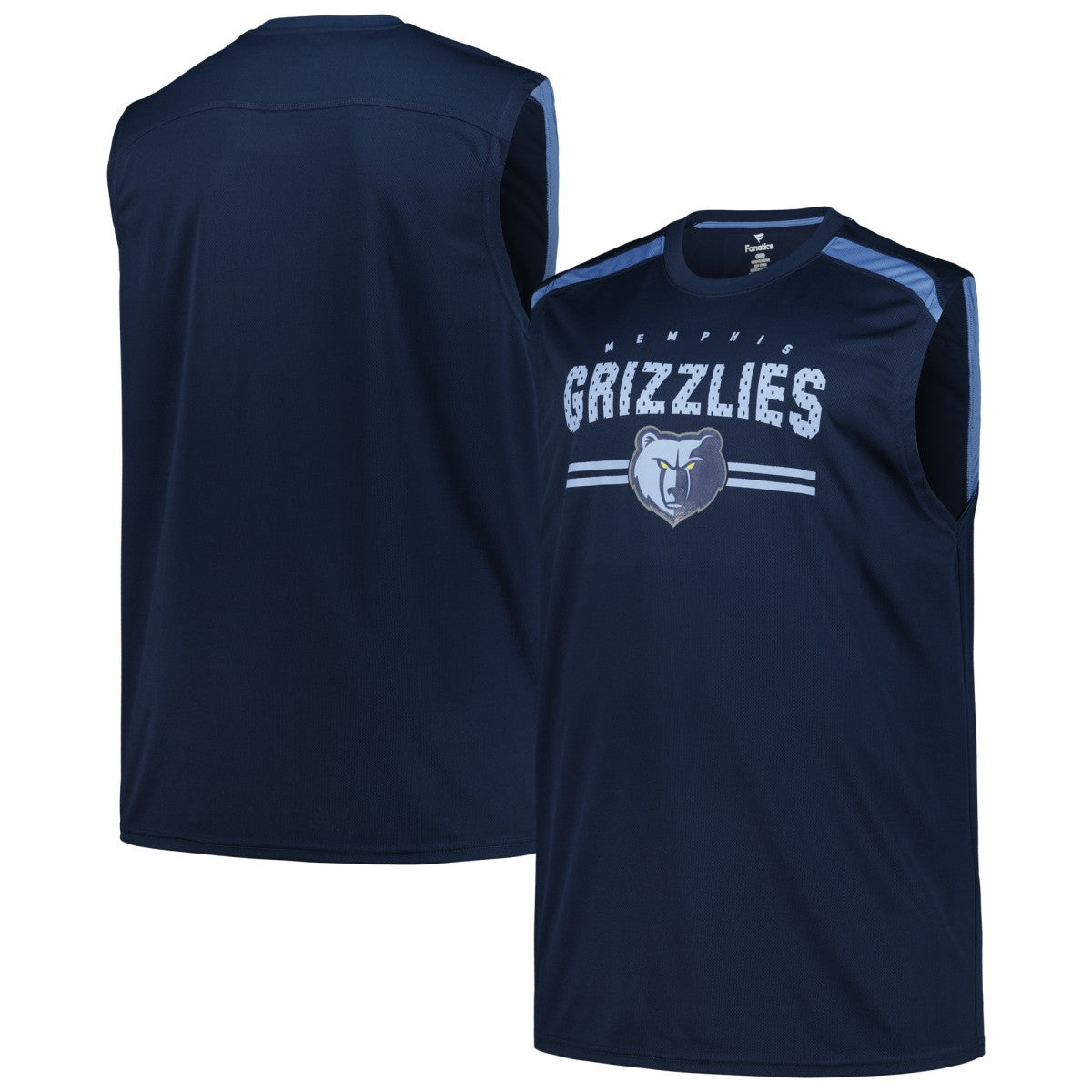 Navy Memphis Grizzlies Big & Tall Birdseye Muscle Tank Top | NBA