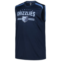 Navy Memphis Grizzlies Big & Tall Birdseye Muscle Tank Top | NBA