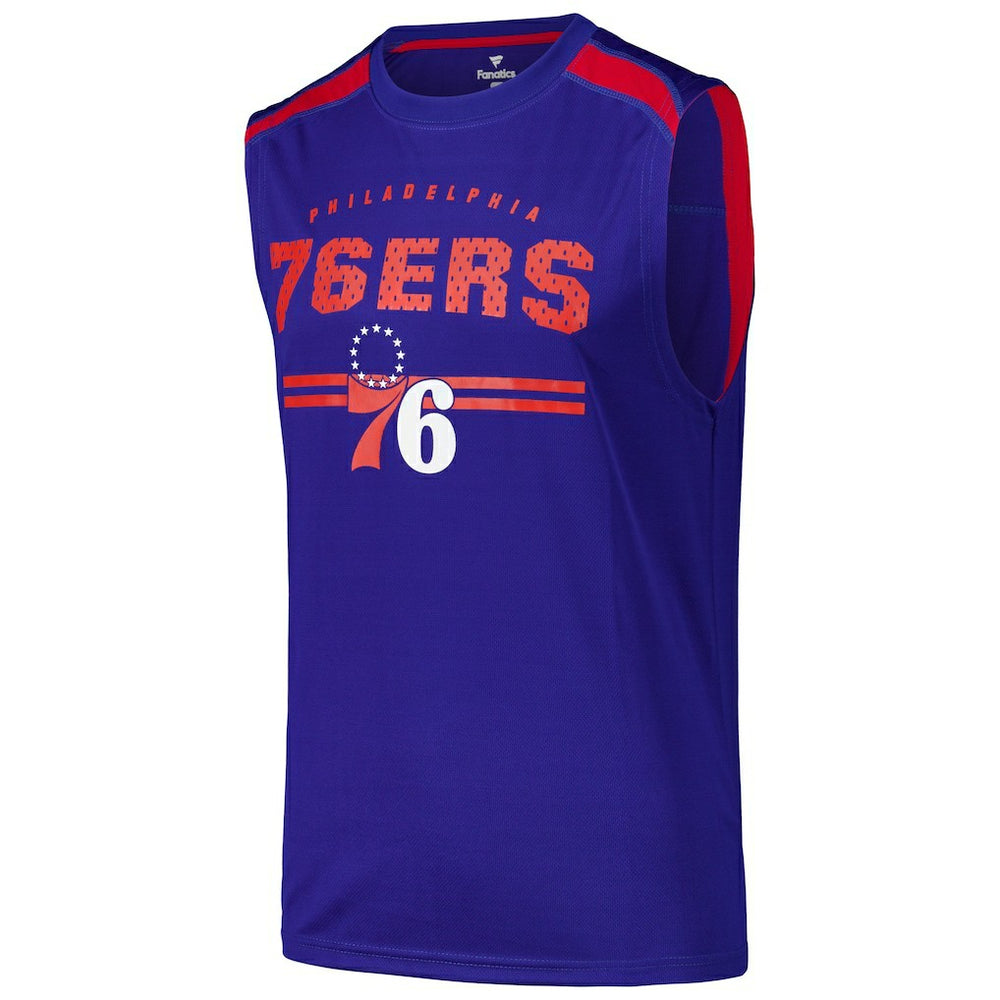 Royal Philadelphia 76ers Birdseye Muscle Tank Top | NBA