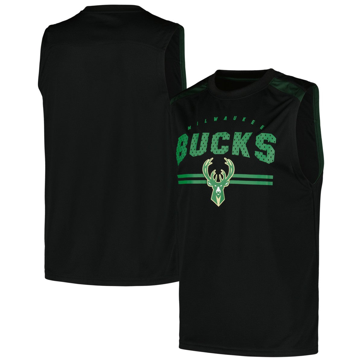 Black Milwaukee Bucks Birdseye Muscle Tank Top | NBA