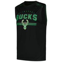Black Milwaukee Bucks Birdseye Muscle Tank Top | NBA