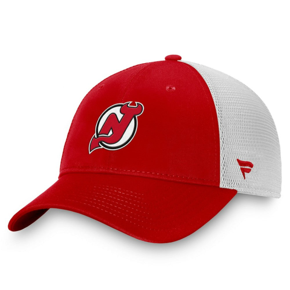New Jersey Devils Fanatics Core Primary Logo Trucker Adjustable Hat -  NHL Jerseys