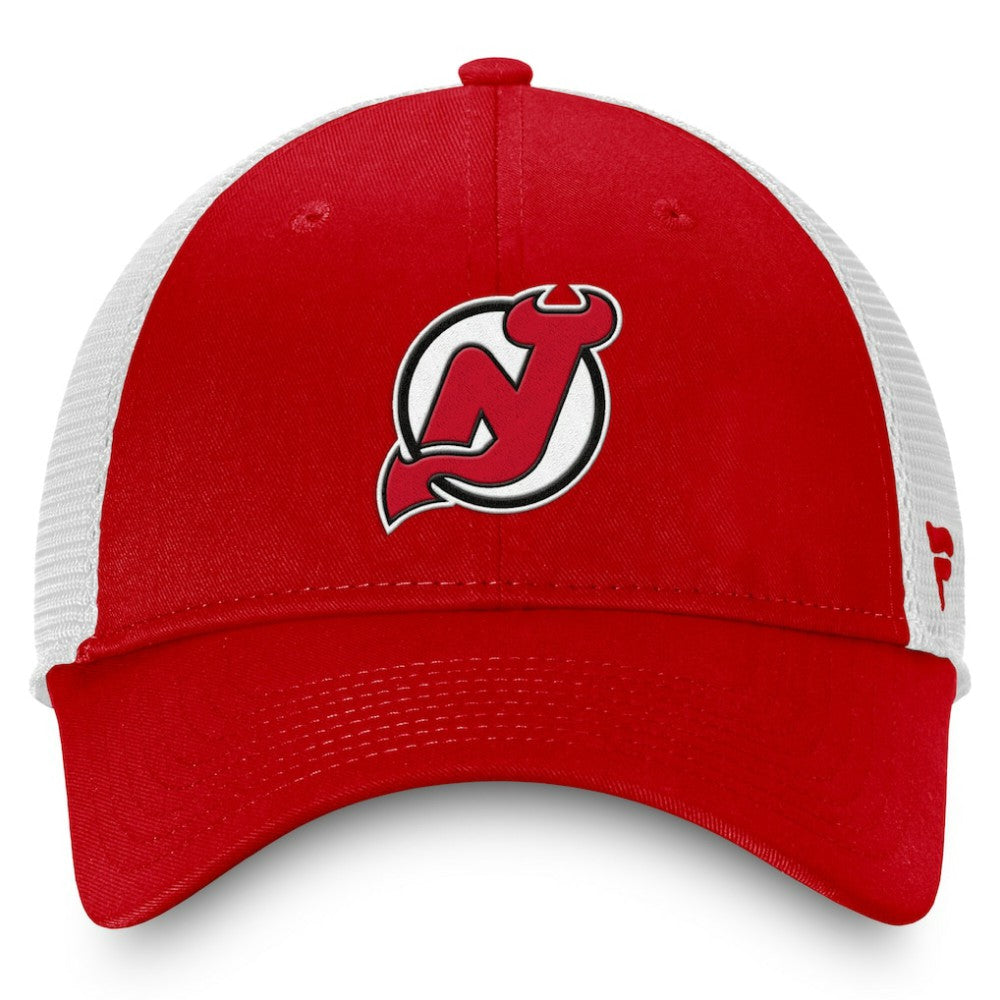 New Jersey Devils Fanatics Core Primary Logo Trucker Adjustable Hat -  NHL Jerseys