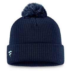 Seattle Kraken Fanatics Primary Logo Cuffed Knit Hat with Pom -  NHL Hats