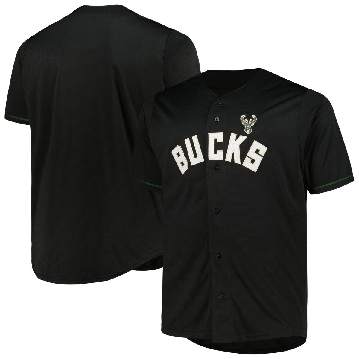 Black Milwaukee Bucks Profile Big & Tall Pop Jersey | NBA