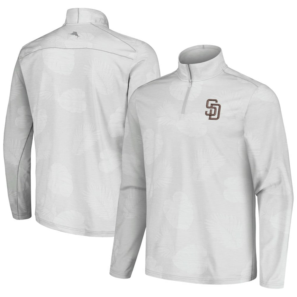 San Diego Padres Tommy Bahama Delray Frond IslandZone Half-Zip Jacket - MLB Jackets
