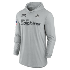 Miami Dolphins 2024 Salute to Service Lightweight Dri-FIT Long Sleeve Hoodie T-Shirt | NFL Online