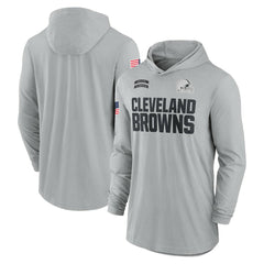 Cleveland Browns 2024 Salute to Service Lightweight Dri-FIT Long Sleeve Hoodie T-Shirt | NFL New