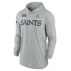 New Orleans Saints 2024 Salute to Service Lightweight Dri-FIT Long Sleeve Hoodie T-Shirt | NFL Discount