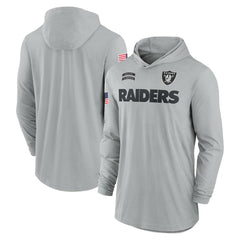 Las Vegas Raiders 2024 Salute to Service Lightweight Dri-FIT Long Sleeve Hoodie T-Shirt | NFL Near me