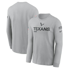 Houston Texans 2024 Salute To Service Long Sleeve T-Shirt | NFL Discount