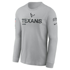 Houston Texans 2024 Salute To Service Long Sleeve T-Shirt | NFL Discount